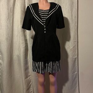 Vintage Petite Sophisticate Black and White Ensemble